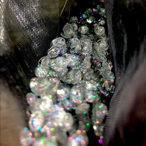 Holographic glitter flatback rhinestones 5mm